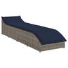 vidaXL Chaise longue pliante coussin et rangement gris r&eacute;sine tress&eacute;e