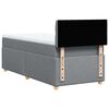 vidaXL Sommier &agrave; lattes de lit avec matelas Gris clair 100x200cm Tissu