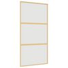 vidaXL Porte coulissante dor&eacute; 102,5x205 cm verre ESG d&eacute;poli aluminium