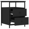 vidaXL Table de chevet noir 44x45x60 cm bois d&rsquo;ing&eacute;nierie