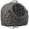 vidaXL Cage de transport pour chats Gris 60x45x45 cm Saule naturel