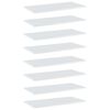 vidaXL Panneaux biblioth&egrave;que 8pcs Blanc brillant 80x40x1,5cm Agglom&eacute;r&eacute;
