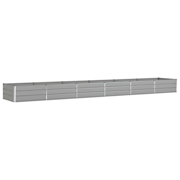 vidaXL Jardini&egrave;re Gris clair 195 x 100 x 45 cm Acier galvanis&eacute;