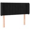 vidaXL T&ecirc;te de lit &agrave; LED Noir 83x16x78/88 cm Velours