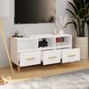 vidaXL Meuble TV Blanc brillant 102x36x50 cm Bois d'ing&eacute;nierie