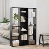 vidaXL Paravent Ch&ecirc;ne noir 100 x 24 x 140 cm Bois d'ing&eacute;nierie