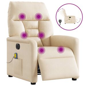 vidaXL Fauteuil inclinable de massage &eacute;lectrique beige
