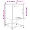 vidaXL Tables de chevet 2 pcs blanc 36x39x60,5 cm acier