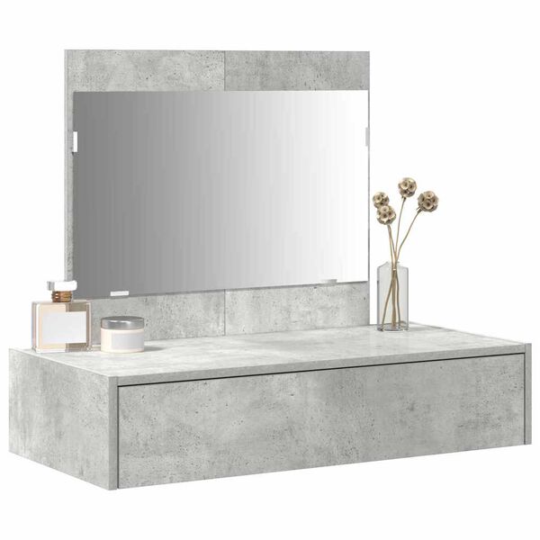 vidaXL Table de Toilette Gris 83 x 40 x 70 cm Bois d'ing&eacute;nierie