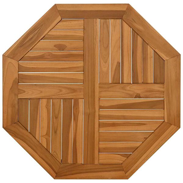 vidaXL Dessus de table 70x70x2,5 cm octogonal bois de teck massif