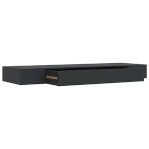 vidaXL &Eacute;tag&egrave;re murale flottante avec tiroir Noir 80x25x8 cm