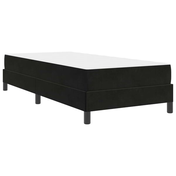 vidaXL Lit &agrave; ressorts avec matelas Noir 100 x 200 cm tissu