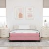 vidaXL Lit &agrave; ressorts avec matelas Rose 140 x 210 cm tissu