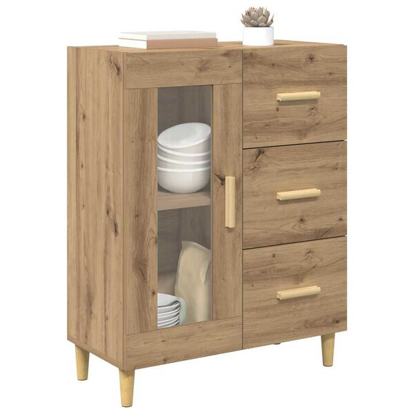 vidaXL Buffet Ch&ecirc;ne artisanal 69,5 x 34 x 90 cm Bois d'ing&eacute;nierie
