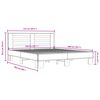 vidaXL Cadre de lit sans matelas ch&ecirc;ne fum&eacute; 150x200 cm