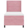 vidaXL Lit &agrave; ressorts avec matelas Rose 90 x 190 cm Velours