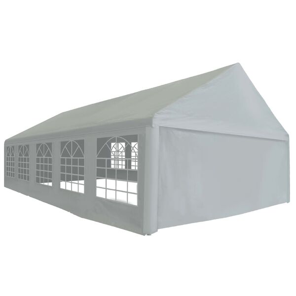 vidaXL Tente de rangement PE 5 x 10 m Gris