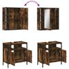 vidaXL Ensemble de meubles de salle de bain 2 pcs Ch&ecirc;ne fum&eacute;