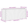 vidaXL Jardini&egrave;re 110x40x49,5 cm bois de pin massif