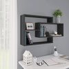 vidaXL &Eacute;tag&egrave;res murales gris 104x20x58,5 cm Bois d'ing&eacute;nierie