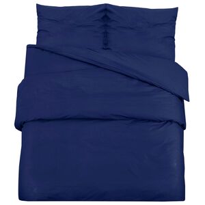 vidaXL Ensemble de housse de couette Bleu marine 240x220 cm Microfibre