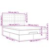 VidaXL Cadre de lit ottoman avec matelas cr&egrave;me 140x190 cm tissu