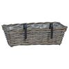 vidaXL Panier &agrave; jardini&egrave;re suspendu 2 pcs Gris 48 x 22 x 15 cm