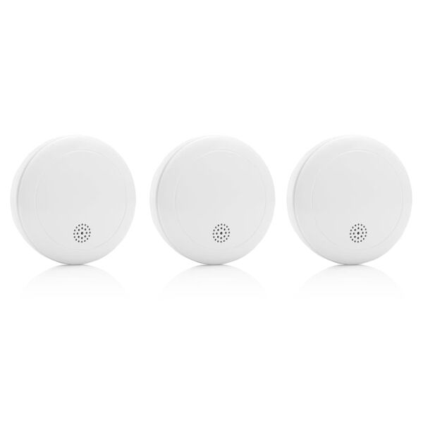 Smartwares D&eacute;tecteurs de fum&eacute;e 3 pcs 10,6x10,6x3,6 cm Blanc