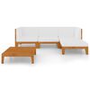 vidaXL Salon de jardin 5 pcs avec coussins Bois d'acacia solide