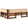 vidaXL T&ecirc;te de lit de rangement Bois Ancien 135 cm Bois d'ing&eacute;nierie