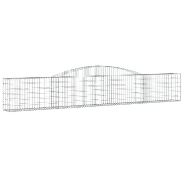 vidaXL Paniers &agrave; gabions arqu&eacute;s 9 pcs 400x30x60/80 cm Fer galvanis&eacute;