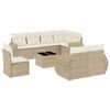 vidaXL Salon de jardin avec coussins 9 pcs beige r&eacute;sine tress&eacute;e