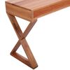 vidaXL Bureau d'ordinateur Naturel 115x47x77 cm Bois d'acajou massif
