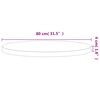 vidaXL Dessus de table &Oslash;80x4 cm rond bois massif de h&ecirc;tre