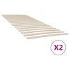 vidaXL Lattes de rechange pour sommier avec 34 lattes 2 pcs 90x200 cm