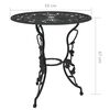 vidaXL Ensemble de bistro 3 pcs Aluminium coul&eacute; Noir