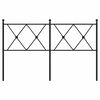 vidaXL T&ecirc;te de lit de remplacement m&eacute;tal noir 137 cm