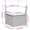 vidaXL Ensemble de canap&eacute; de jardin avec coussin 6 pcs Noir Poly rotin