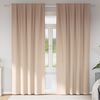 vidaXL Rideaux occultants avec anneaux 2 pcs Taupe 225 x 140 cm