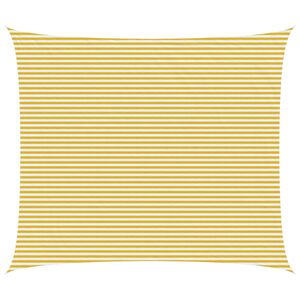 vidaXL Voile d'ombre Jaune et blanc 6 x 8 m HDPE