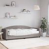 vidaXL Lit de jour avec matelas taupe 80x200 cm tissu