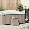 VidaXL Marche bain &agrave; remous gris clair 50x50x50,5 cm acacia massif
