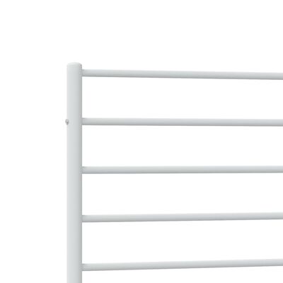 vidaXL Cadre de lit métal sans matelas avec pied de lit blanc 90x200cm