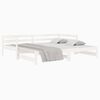 vidaXL Lit coulissant sans matelas blanc 80x200 cm