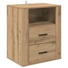vidaXL Cabinet de chevet avec tiroir Ch&ecirc;ne artisanal 35 x 50 x 60 cm
