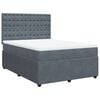vidaXL Sommier &agrave; lattes de lit et matelas Gris fonc&eacute; 140x200cm Velours