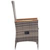 vidaXL Ensemble &agrave; manger de jardin 5 pcs Gris