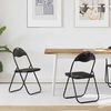 vidaXL Chaise pliante 2 pcs Noir 48 x 43,5 x 81 cm Simili cuir
