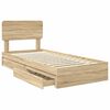 vidaXL Lit de Rangement Ch&ecirc;ne Sonoma 75 x 190 cm Bois d'ing&eacute;nierie