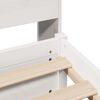 vidaXL Lit biblioth&egrave;que sans matelas blanc 90x190cm bois de pin massif